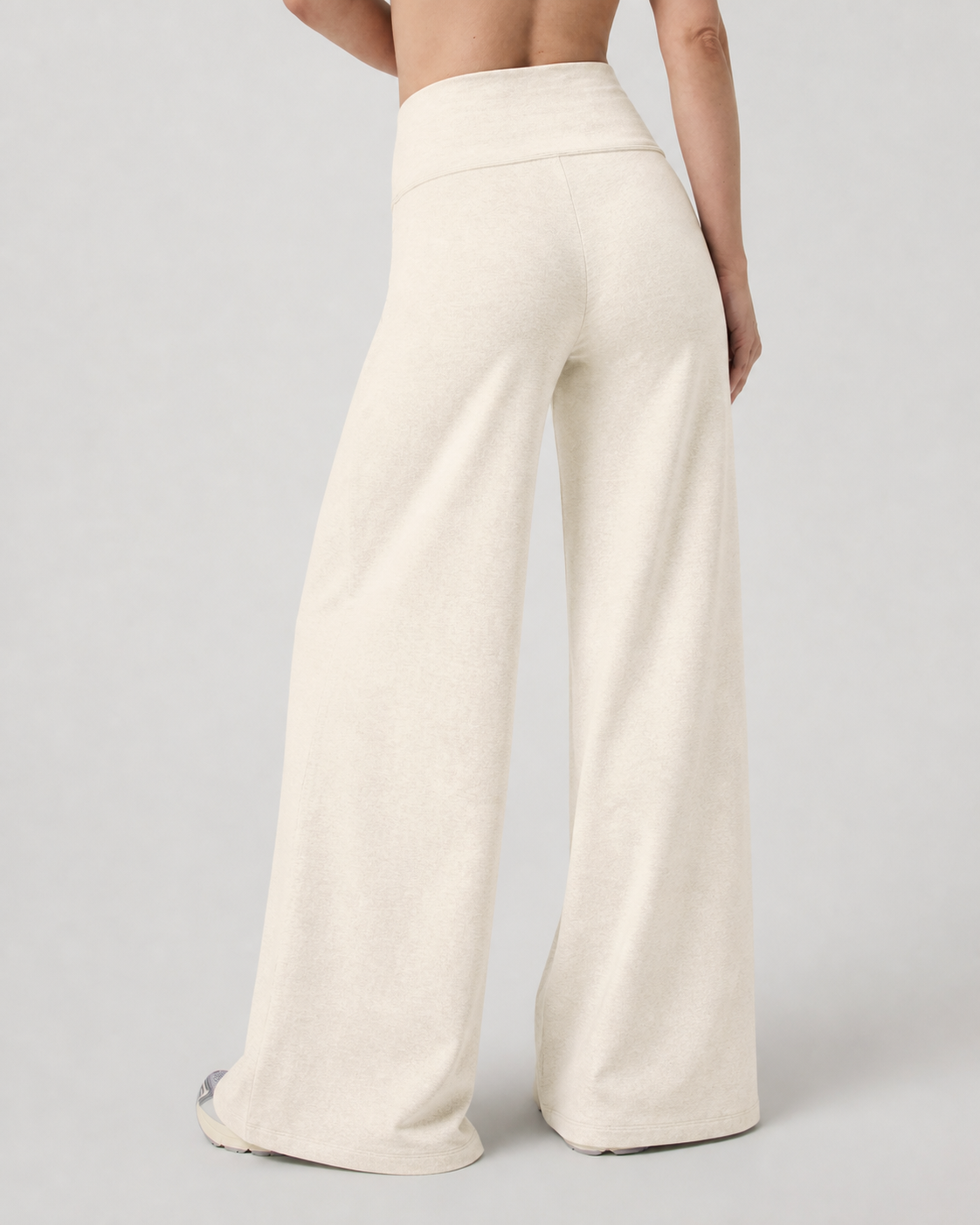 Compass Way Wide-Leg Short-Length Everyday Pant - Ecru Heather