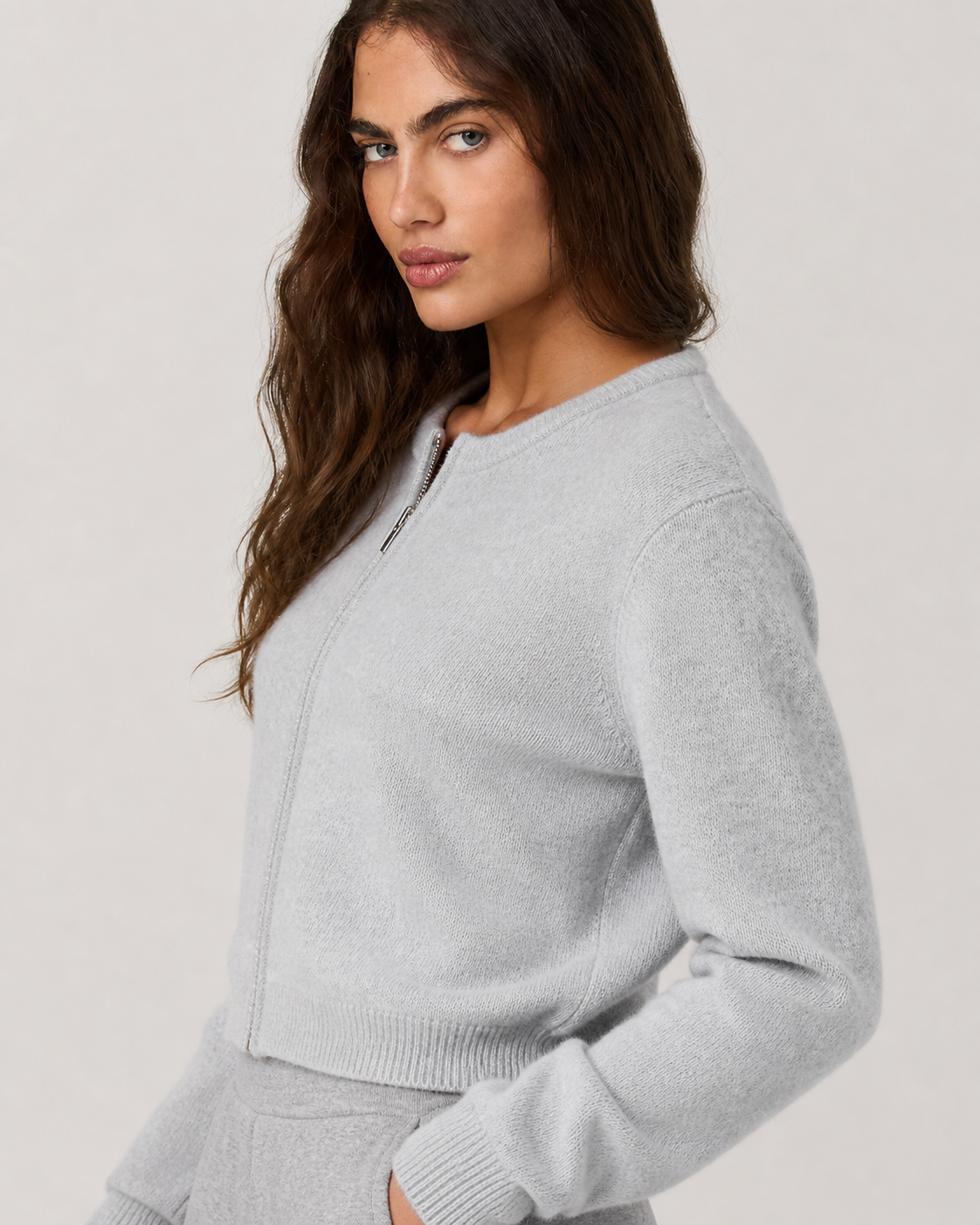 Alto Everyday Cardigan - Pale Grey Heather