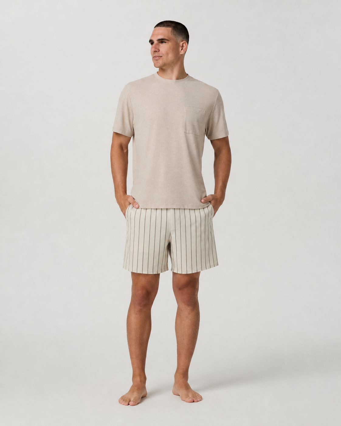 Beacon Everyday Short - Sandalwood Stripe