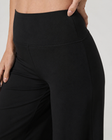 Compass Way Wide-Leg Short-Length Everyday Pant - Solid Black