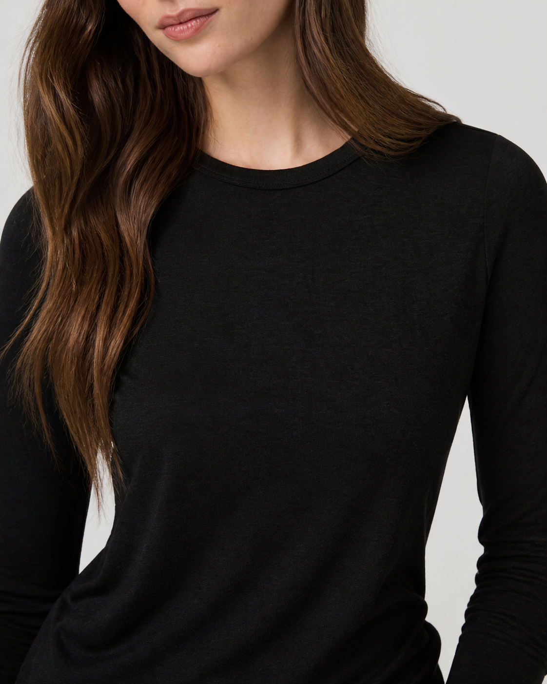 Ember Line Long-Sleeve Everyday Tee - Black Heather
