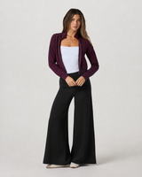Clarity Way Wide-Leg Long-Length Everyday Pant - Solid Black