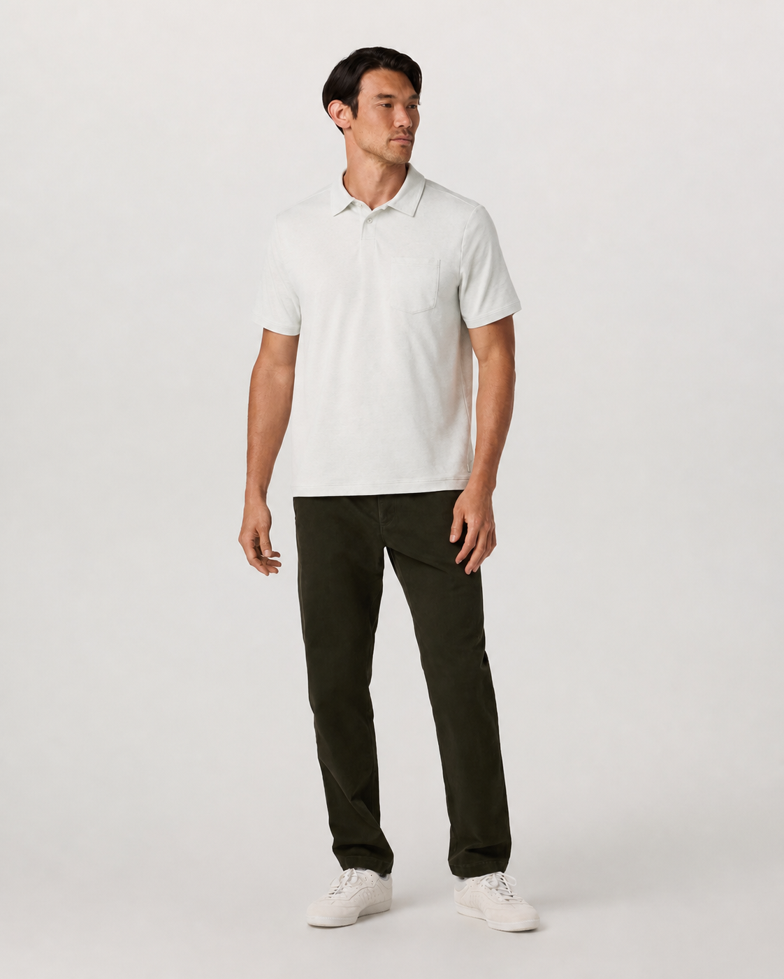 Clarity Short-Sleeve Performance Polo - Salt Heather