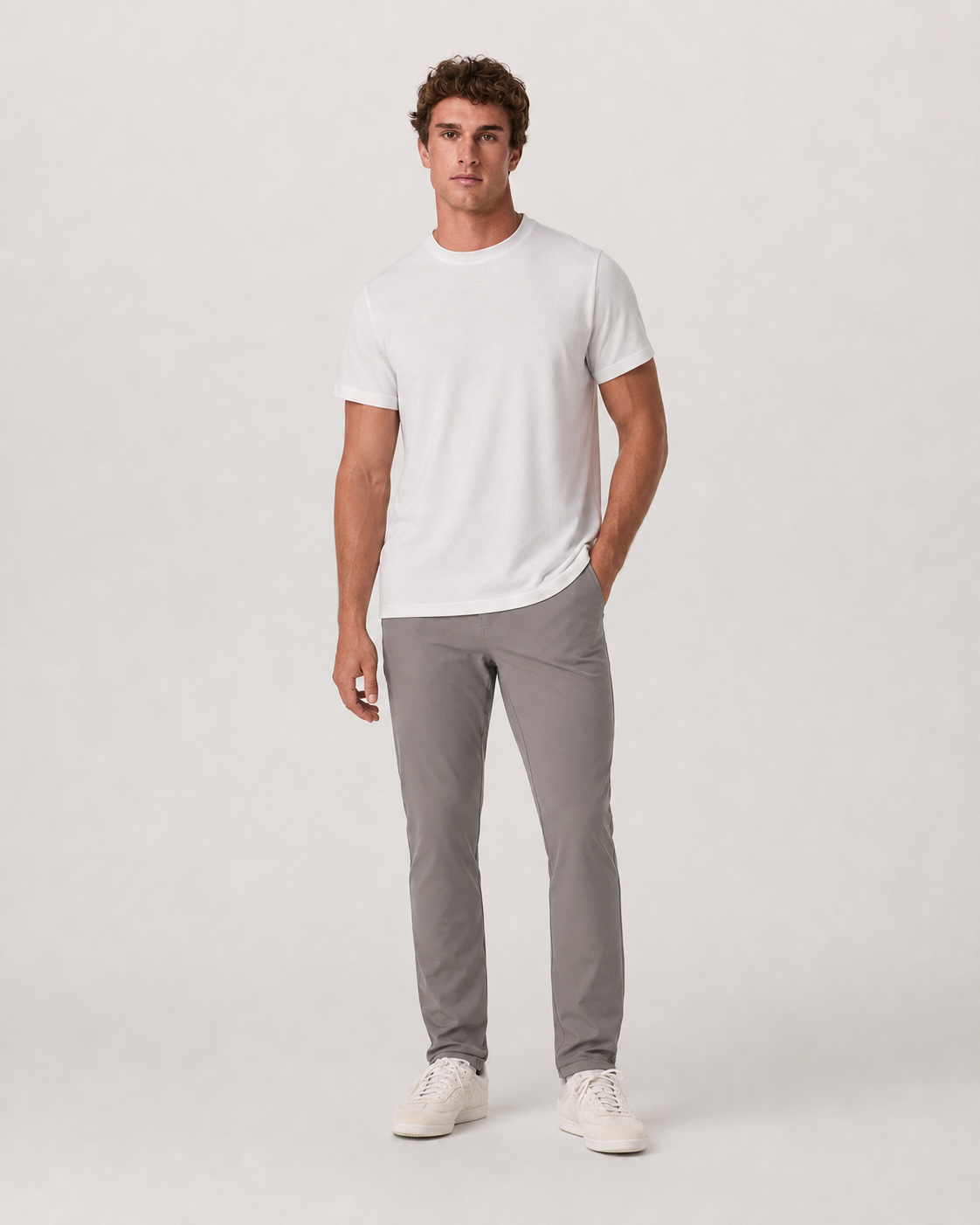 Rowan Slim Training Pant - Warm Grey, view 4 of 6