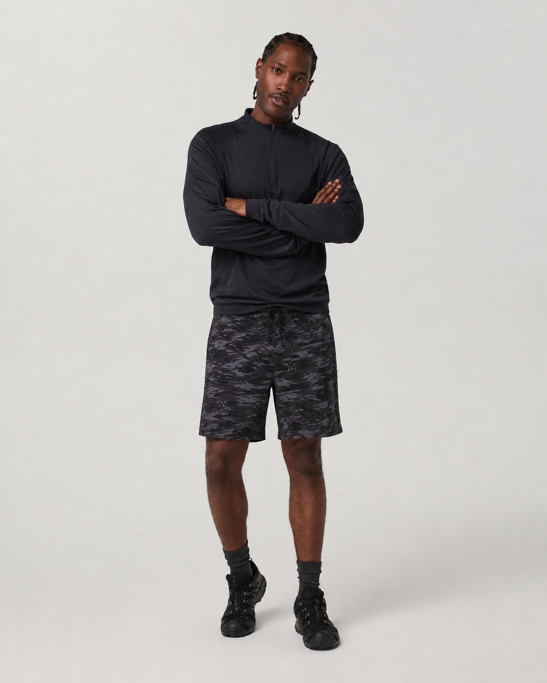Beacon Line 7-Inch Lined Everyday Short - Black Riptide Camo