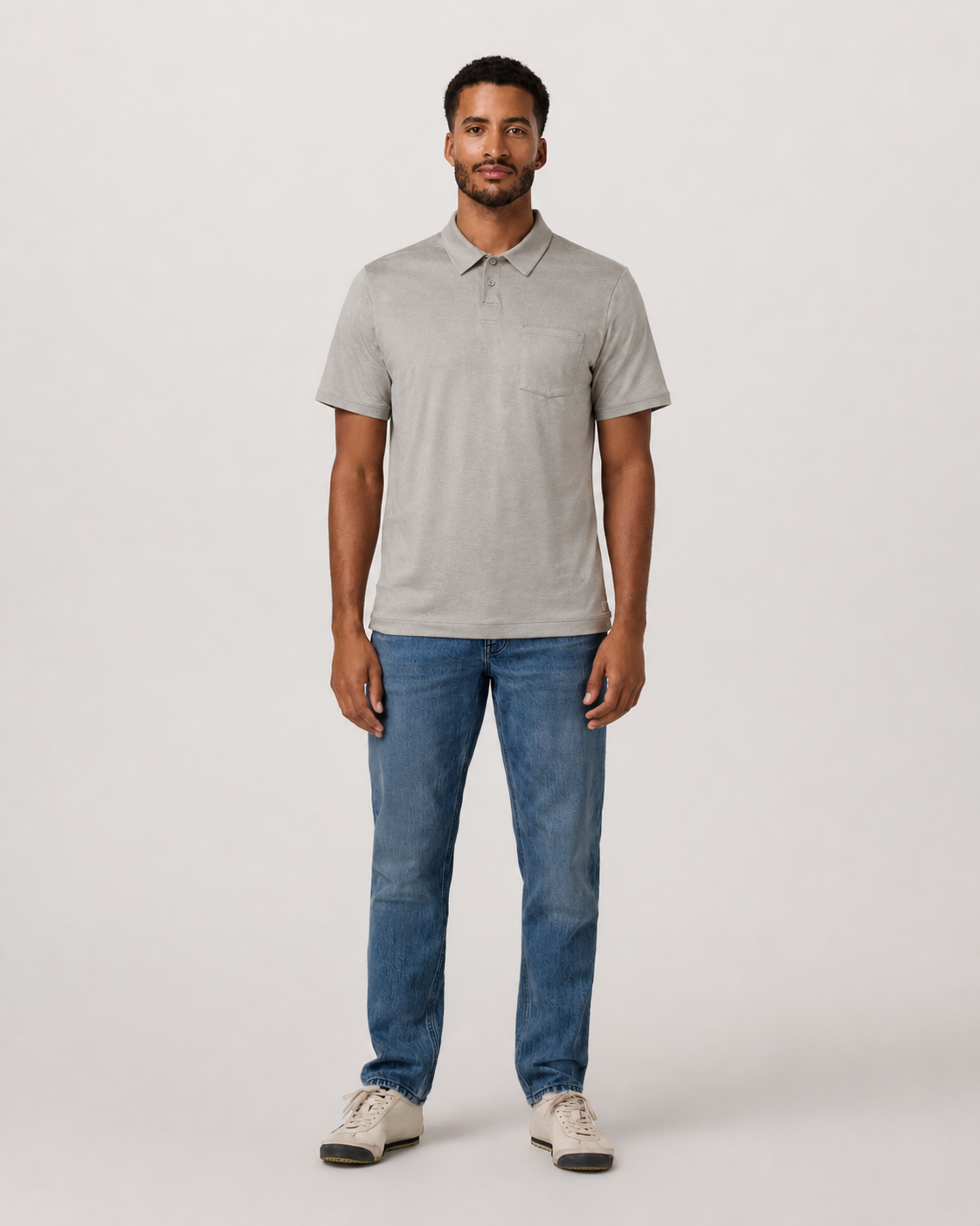 Clarity Short-Sleeve Performance Polo - Dark Salt Heather, view 4 of 6