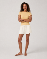 Cadence Line Fitted Everyday Tee - Butter