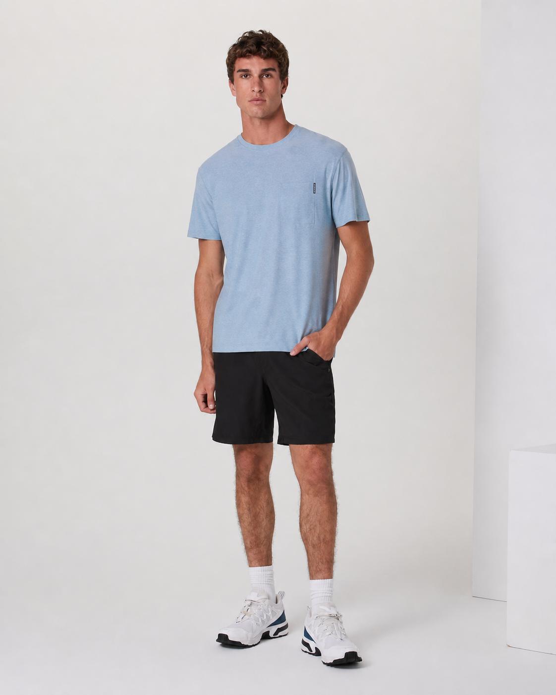North Short-Sleeve Relaxed-Fit Everyday Tee - Dusty Blue Heather