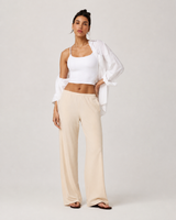 Delta Mark Wide-Leg Everyday Pant - Bleached Sand