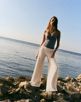 Compass Way Wide-Leg Short-Length Everyday Pant - Ecru Heather