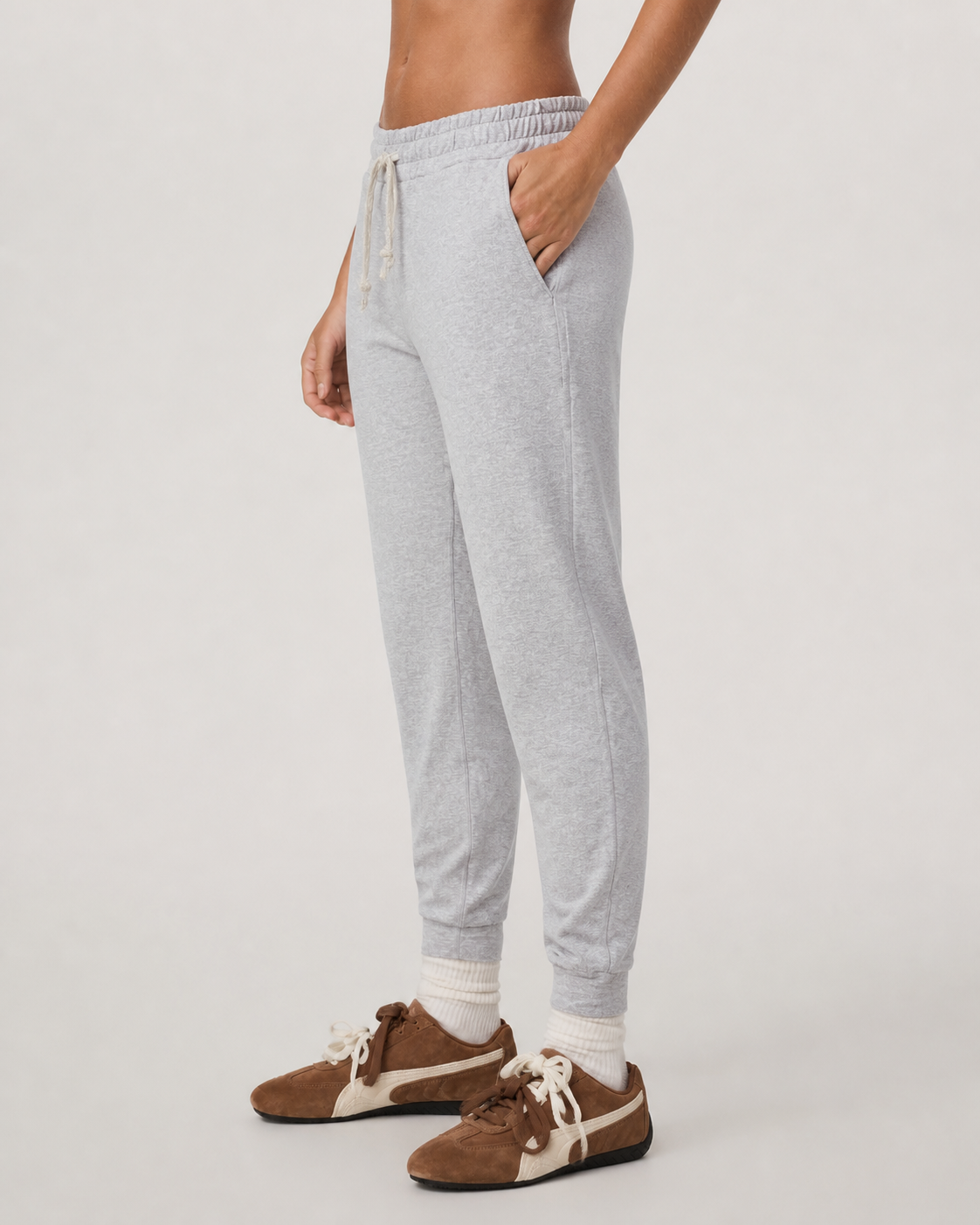 Rally Long-Length Training Jogger - Pale Grey Heather