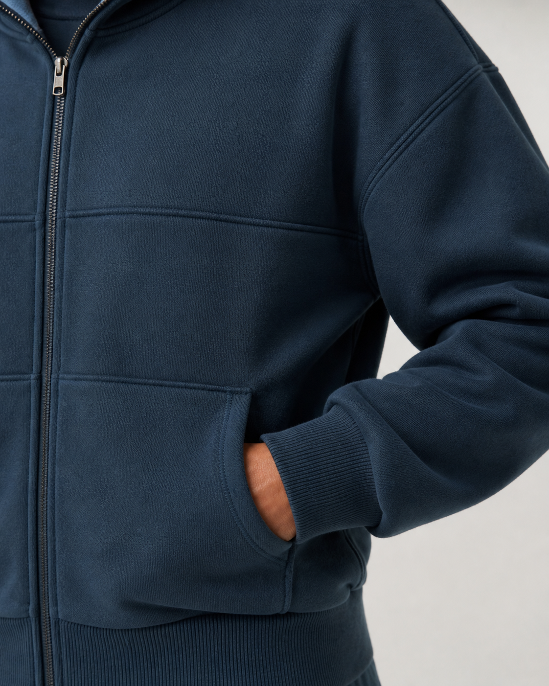 Morrow Full-Zip Classic Pullover - Ocean Blue