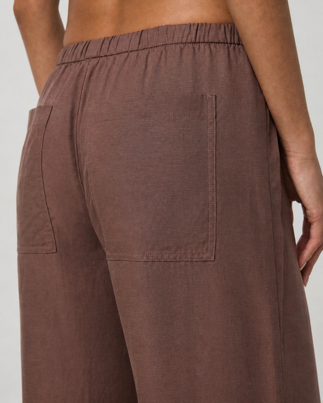 Clarity Mark Cropped Wide-Leg Everyday Pant - Sable
