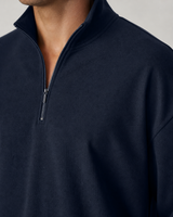 Harbor Quarter-Zip Pullover - Ink Linen Texture