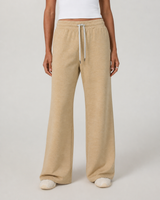 Juniper Way Wide-Leg Short-Length Everyday Pant - Khaki Heather