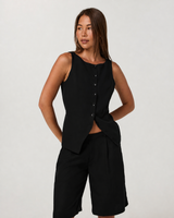 Alto Line Button-Down Everyday Tank - Black