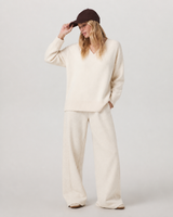 Clarity Oversized V-Neck Sweater - Porcelain