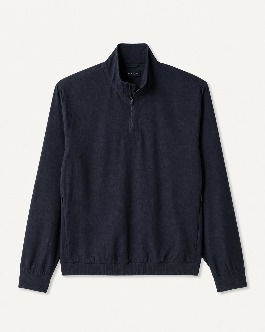 Harbor Quarter-Zip Pullover - Ink Linen Texture