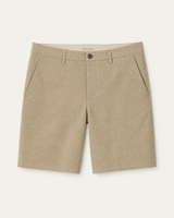 Axiom 8-Inch Everyday Short - Khaki Houndstooth Linen Texture