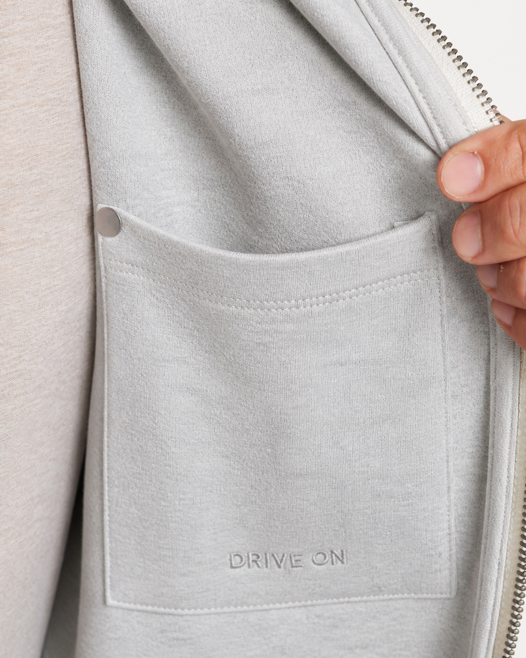 Compass Hoodie - Pale Heather Grey