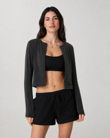 Beacon Long-Sleeve Everyday Cardigan - Black Heather