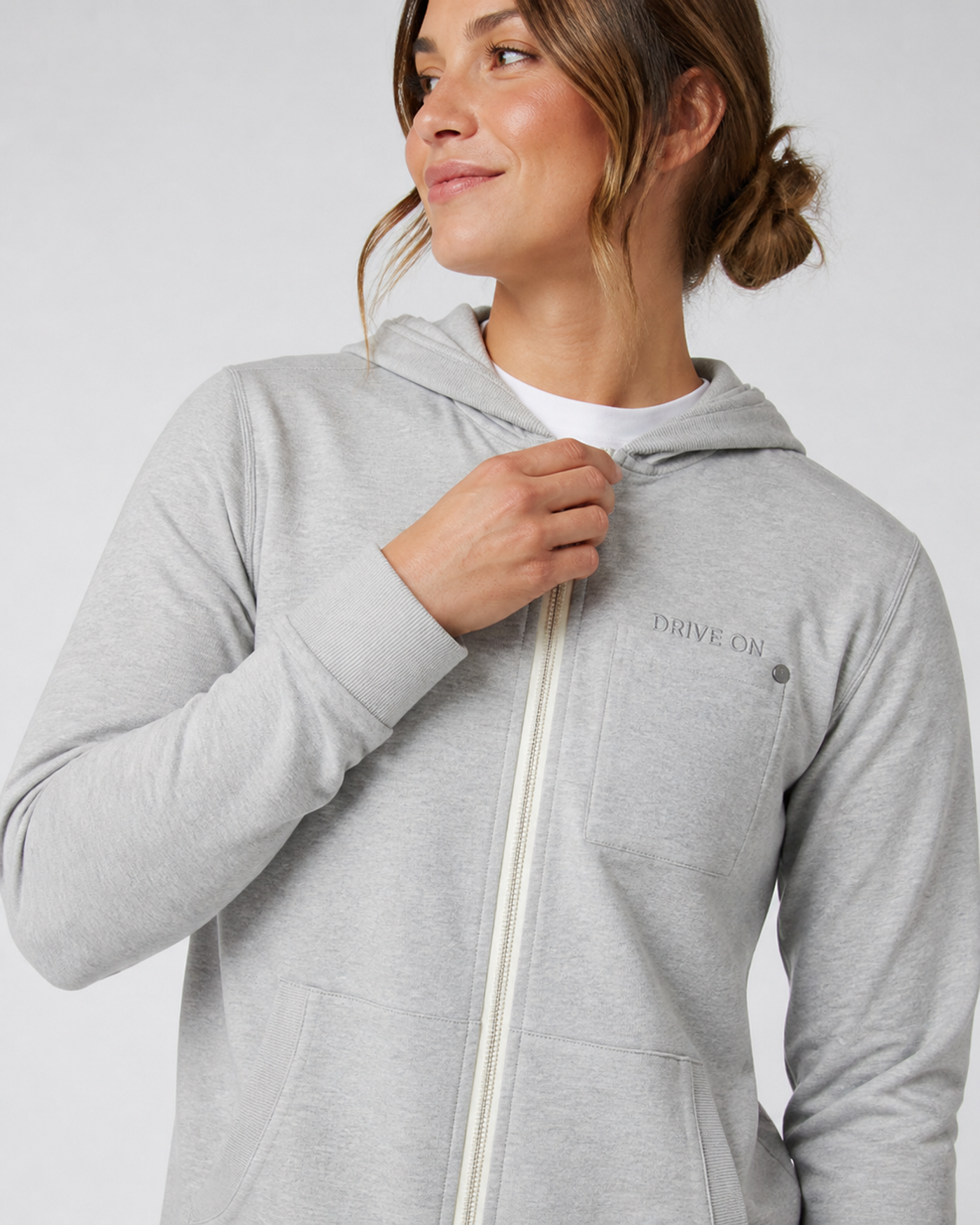 Solstice Half-Zip Hoodie - Light Heather Grey