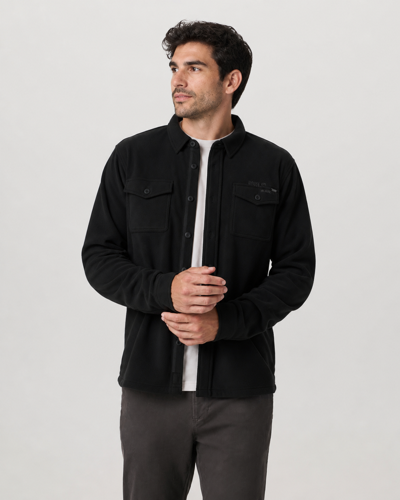 Clarity Line Shirt Jacket - Black