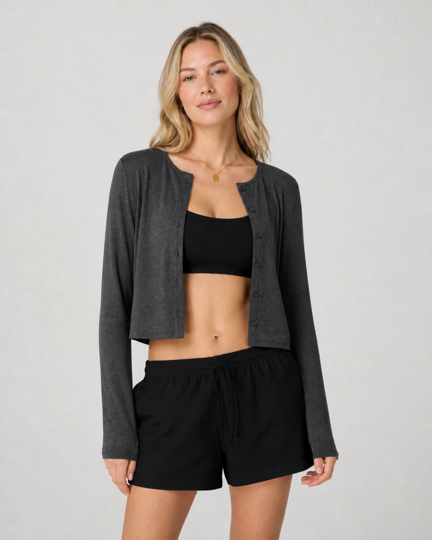 Axiom 2.0 Everyday Cardigan - Black Heather