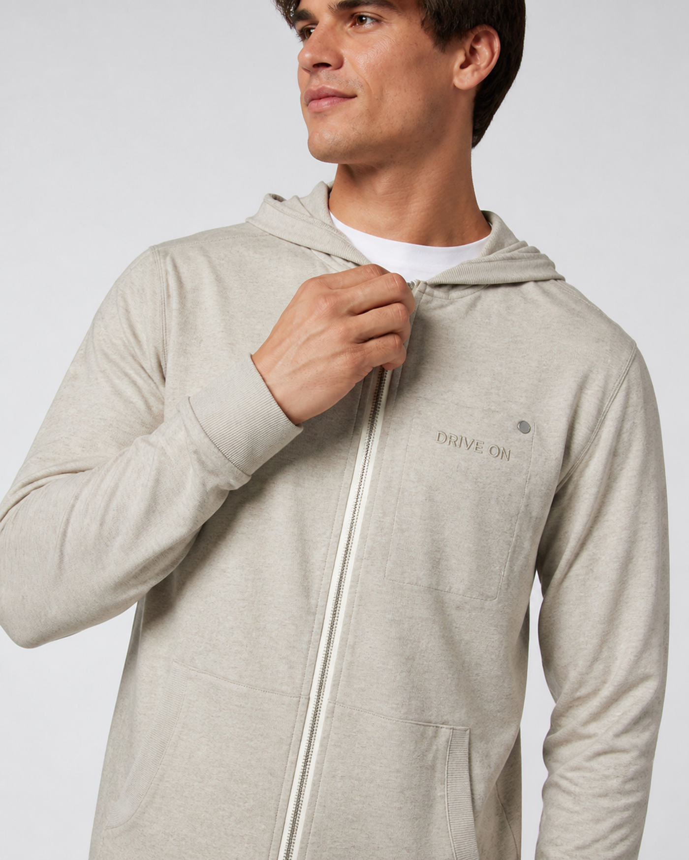 Delta Long-Sleeve Hoodie - Oatmeal Heather