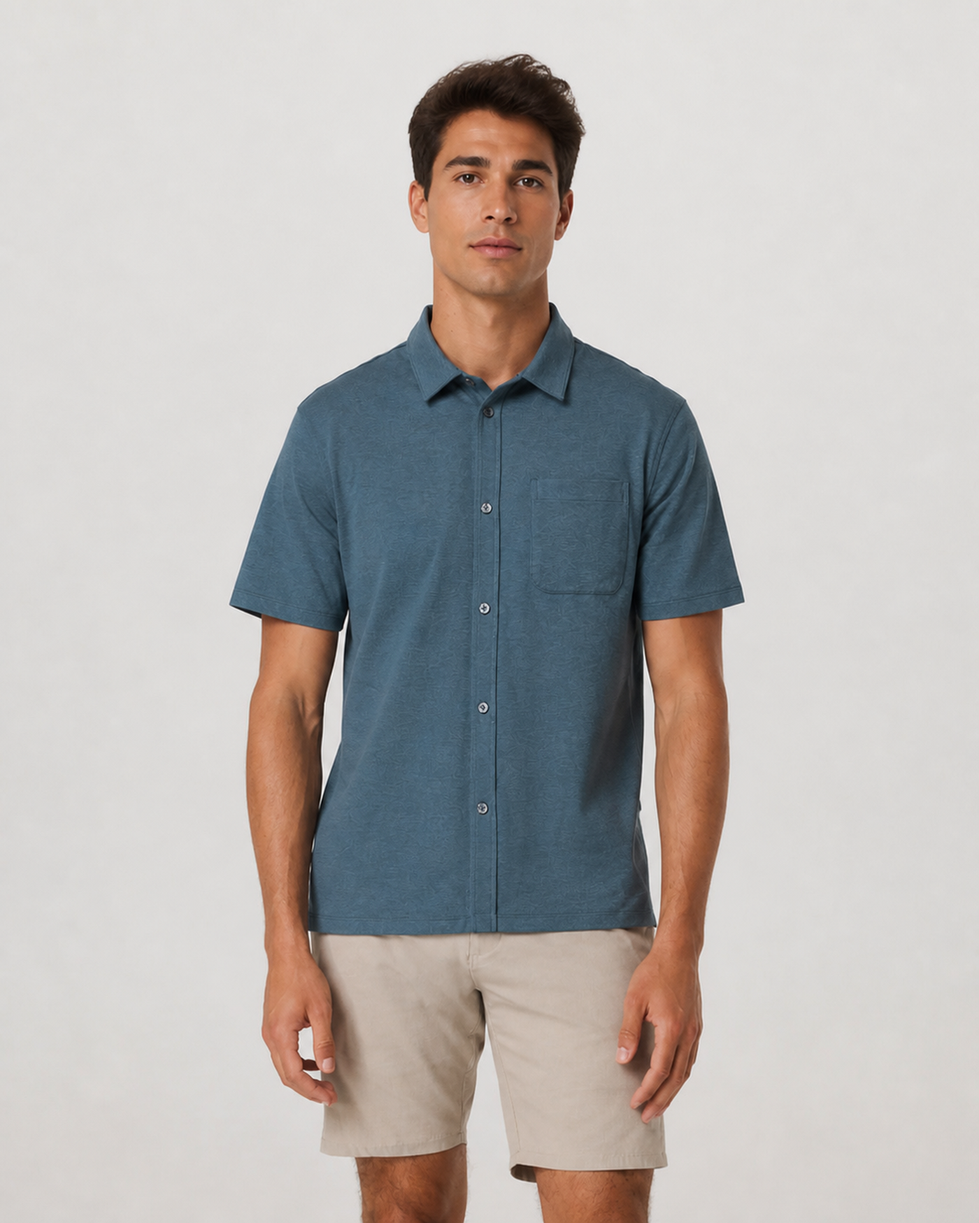 Clarity Long-Sleeve Button-Down Shirt - Abyss