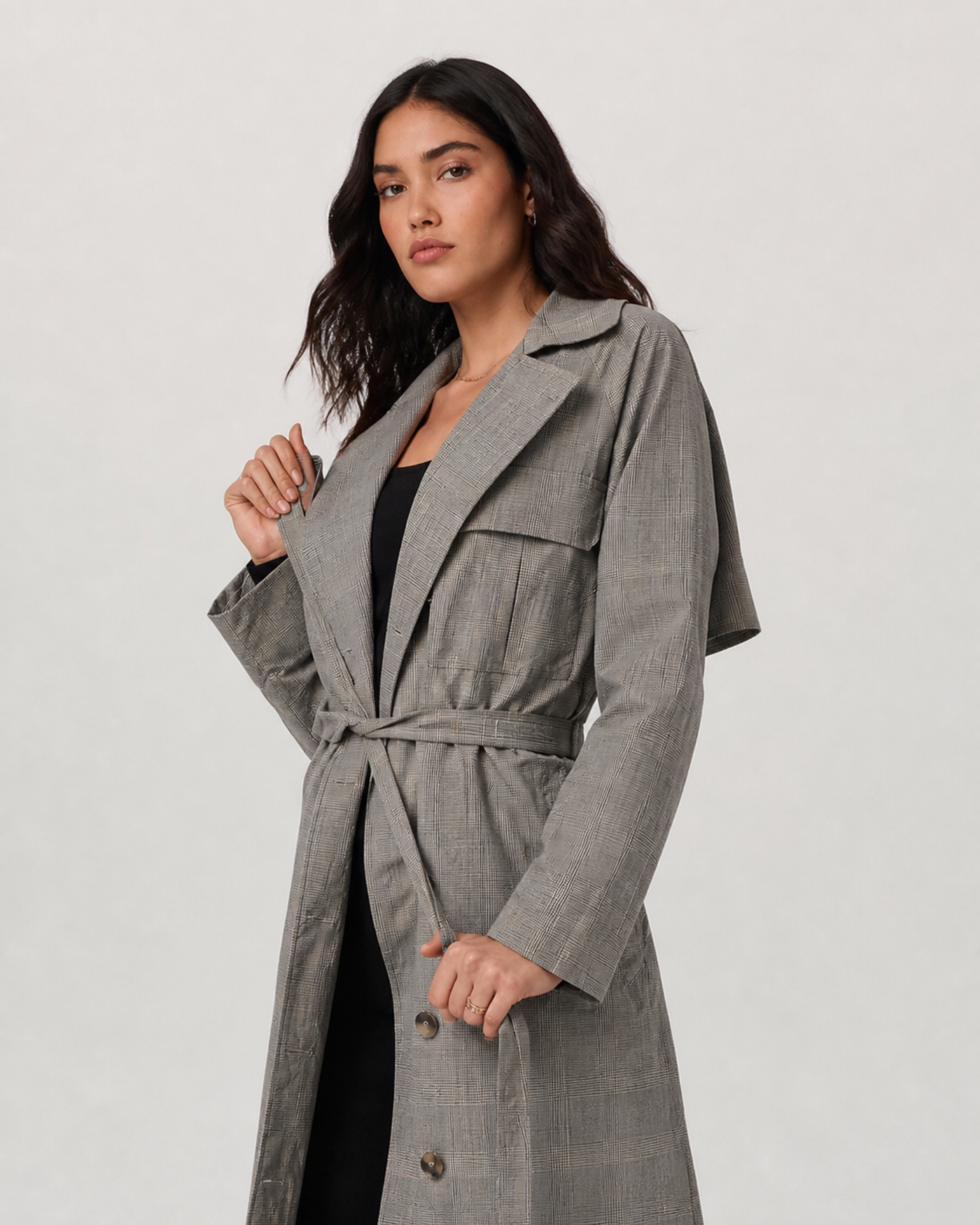 Alto Transit Coat - Willow Grey Nova Plaid