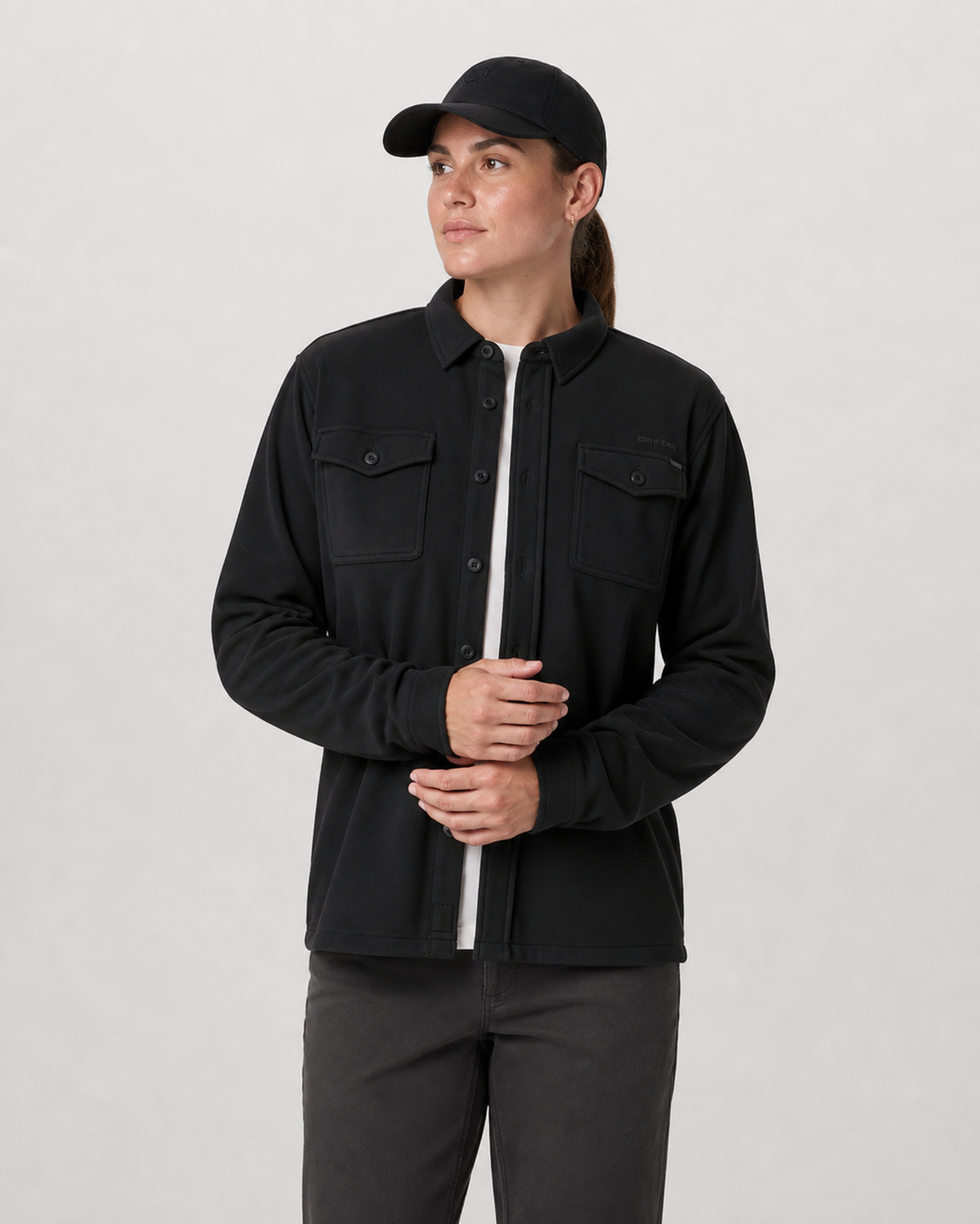 Beacon Way Short-Sleeve Half-Zip Movement Jacket - Black