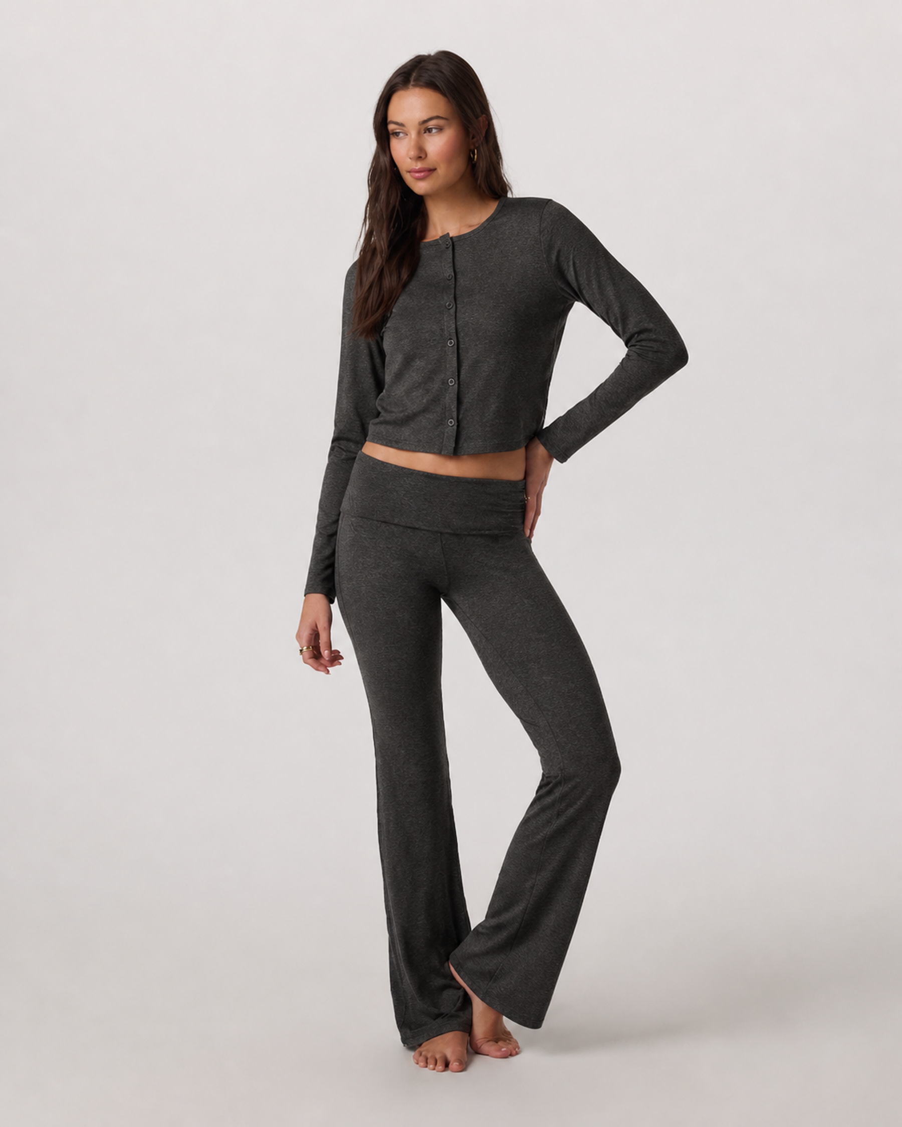 Alto Everyday Cardigan - Charcoal Heather
