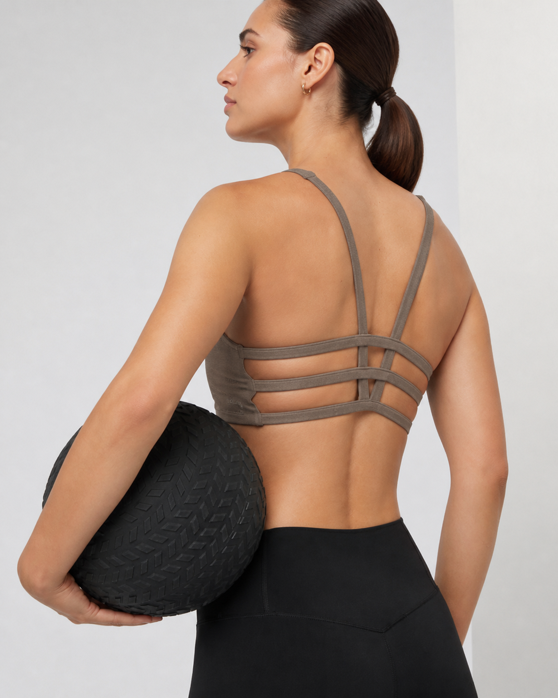 Clarity Movement Bra - Khaki Heather
