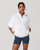 Beacon Way Short-Sleeve Half-Zip Movement Jacket - White