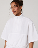 Beacon Way Short-Sleeve Half-Zip Movement Jacket - White