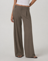 Cadence Line Wide-Leg Short-Length Transit Trouser - Sable