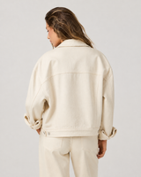 Flint Way Oversized Movement Jacket - Bone Denim