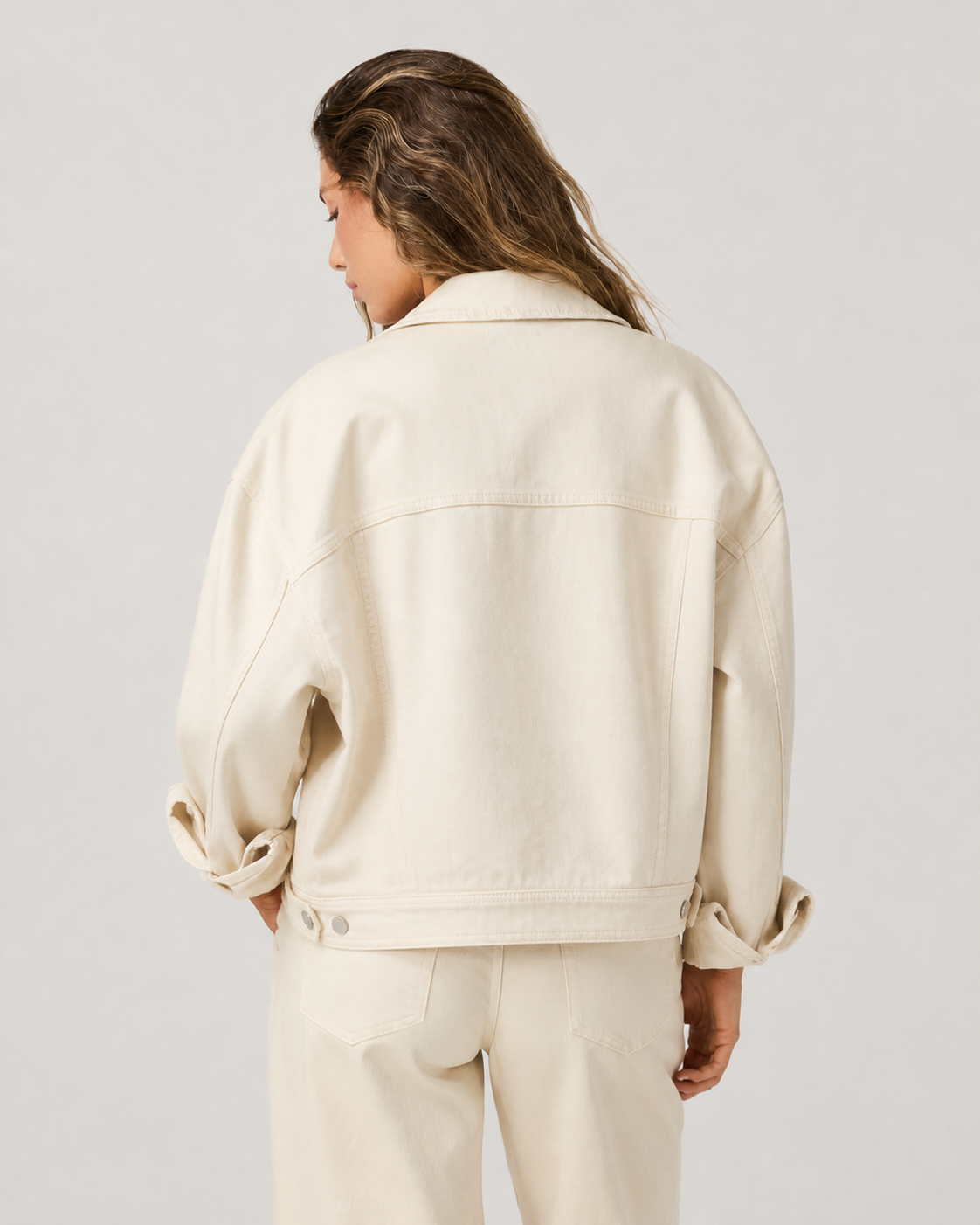 Flint Way Oversized Movement Jacket - Bone Denim