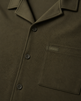 Lucent Short-Sleeve Button-Down Camp-Collar Shirt - Truffle