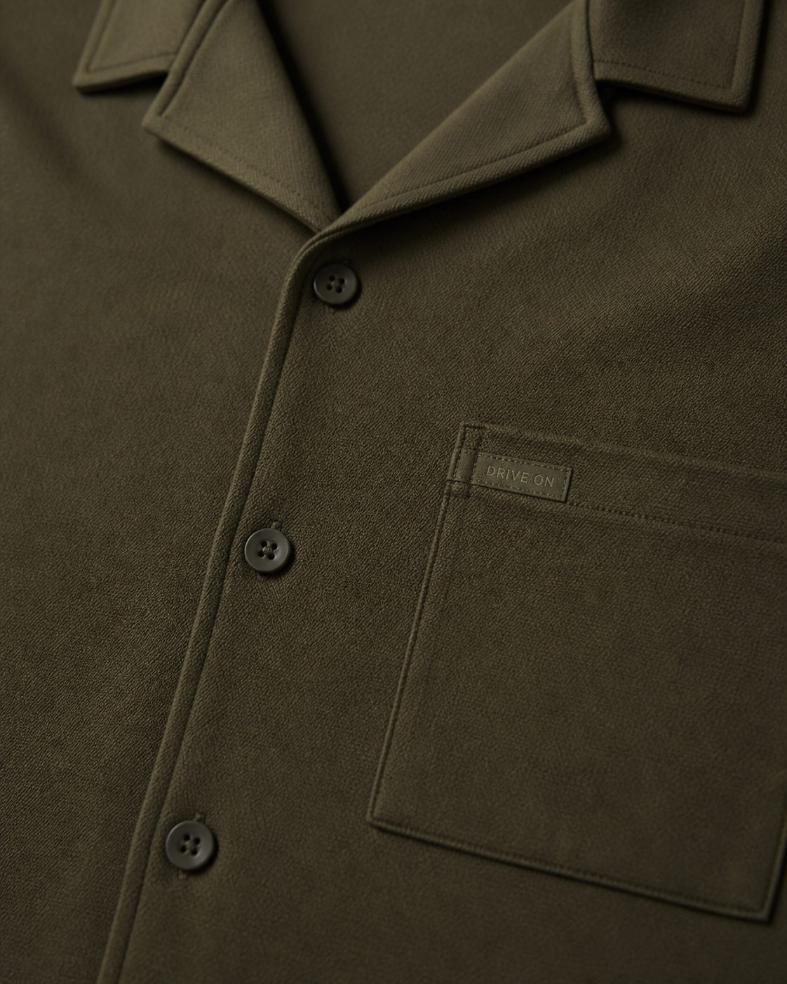 Lucent Short-Sleeve Button-Down Camp-Collar Shirt - Truffle